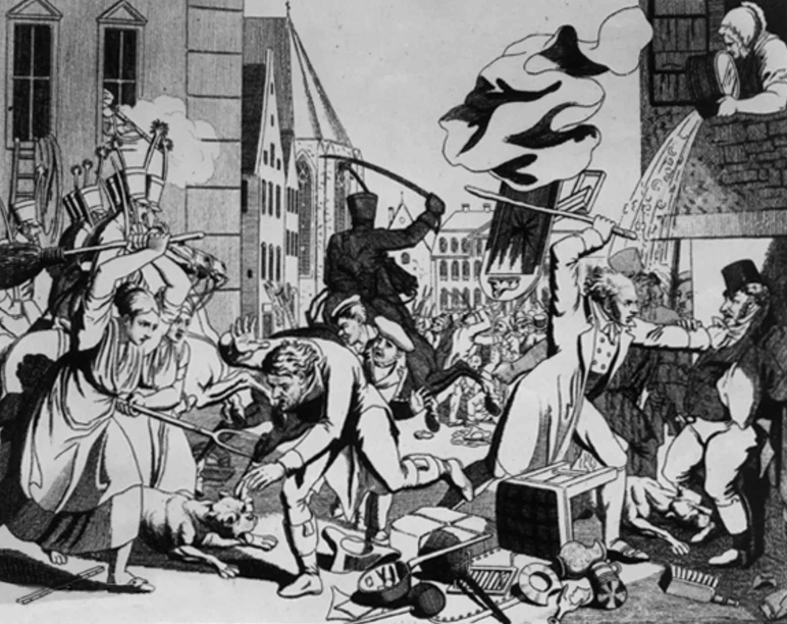 Nineteenth-century illustration of the Hep-Hep riots