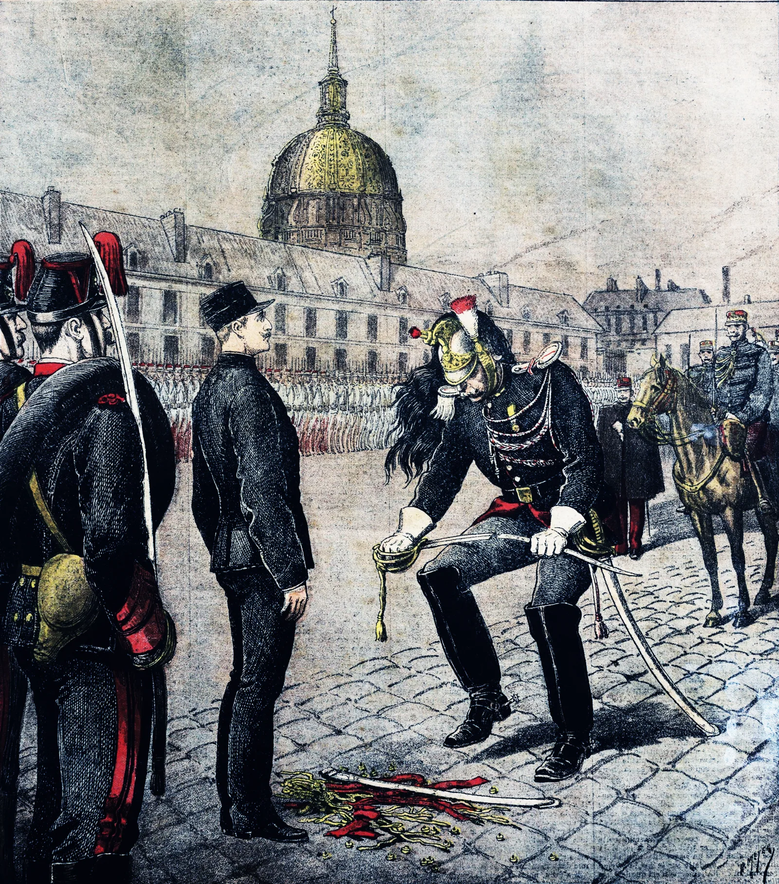 The public degradation of Alfred Dreyfus in Paris in 1895